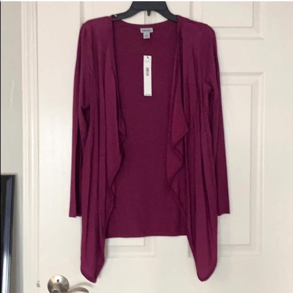 DKNY open cardigan.
